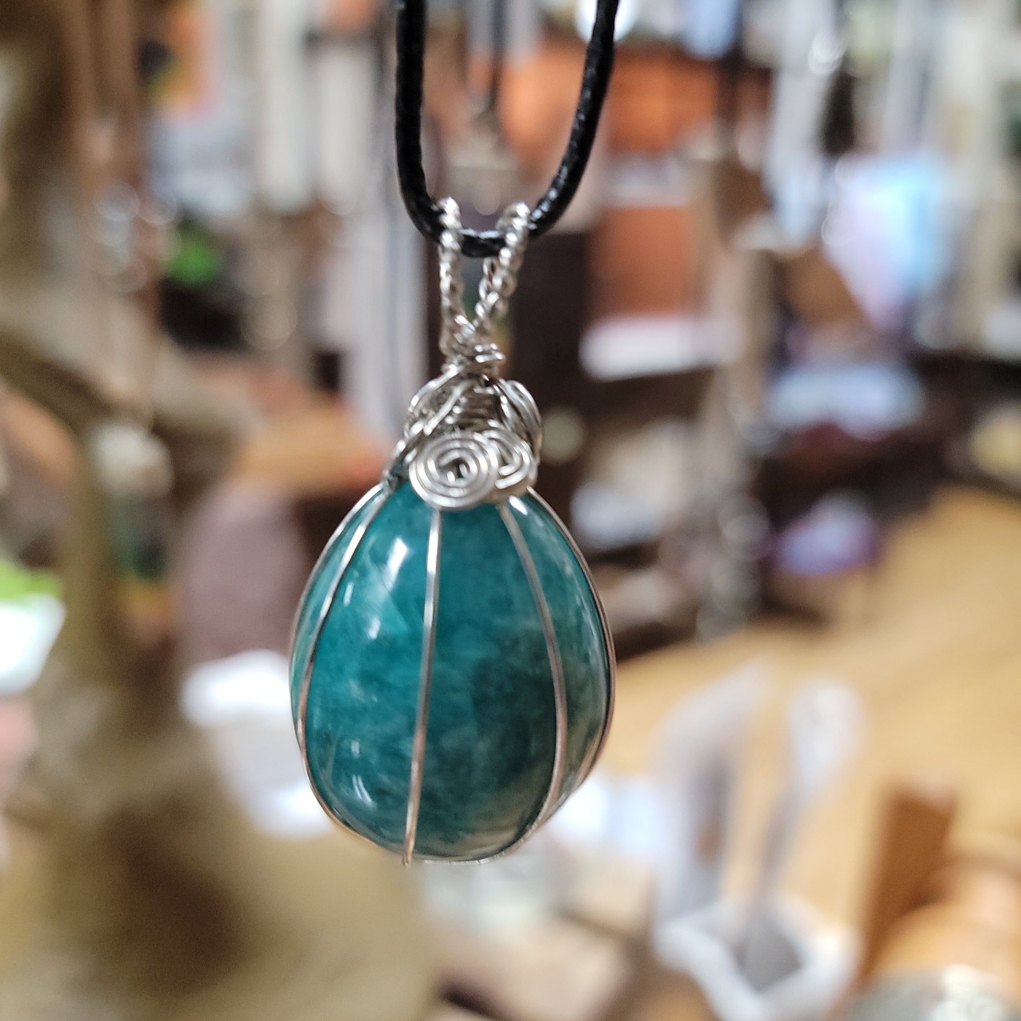 Wire Wrapped "Dragon Egg Style" Amazonite