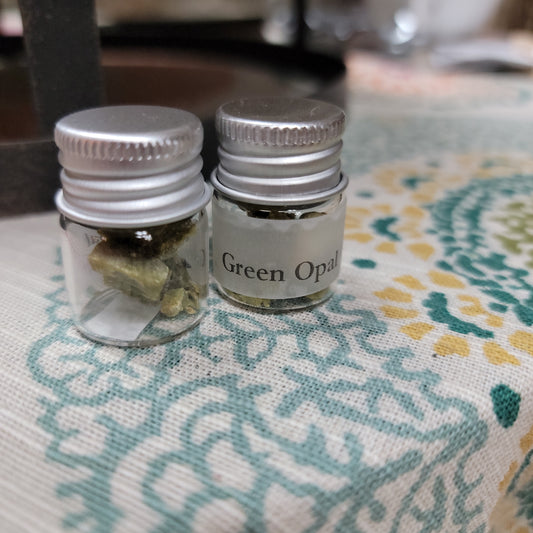 Green Opal Gemstone Chip -  Bottle