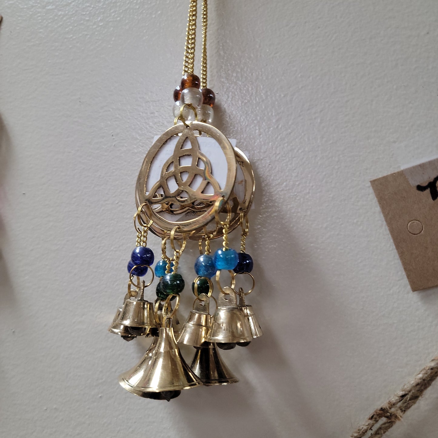Triquetra in Circle With Bells Wind Chime