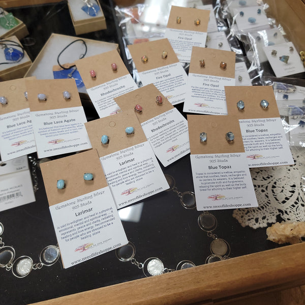 Sterling Silver 925 Gemstone Earrings