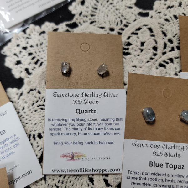 Sterling Silver 925 Gemstone Earrings