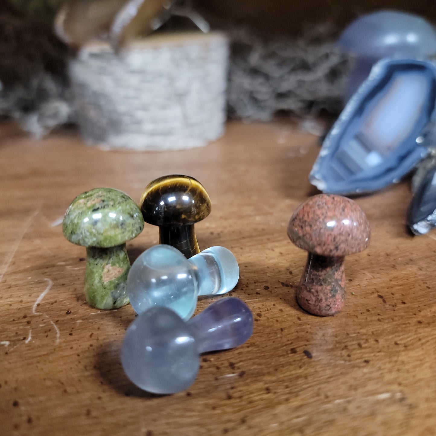 Gemstone / Crystal Mushrooms - Mini 1”