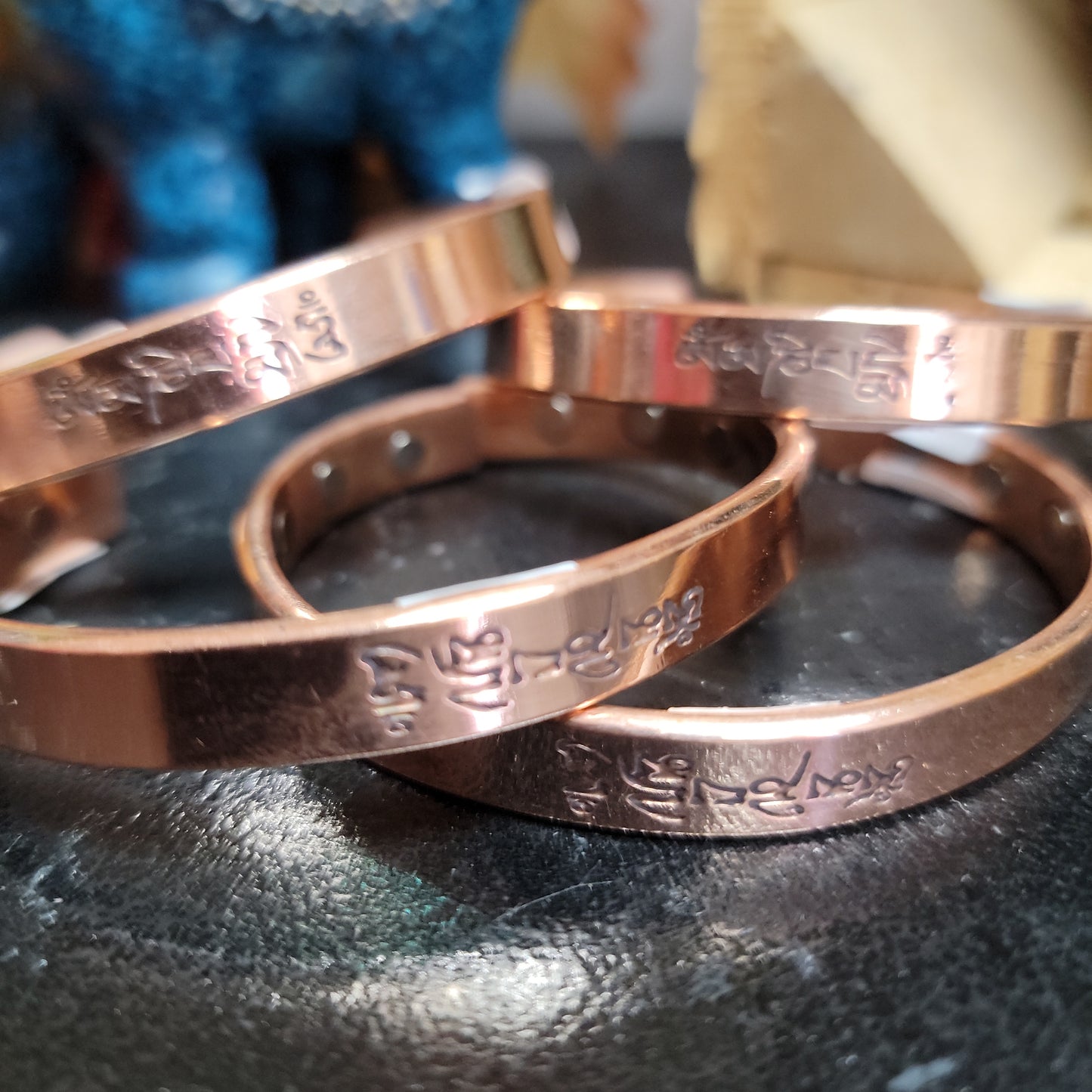 Copper Bracelet: Om Mani Padme Hum