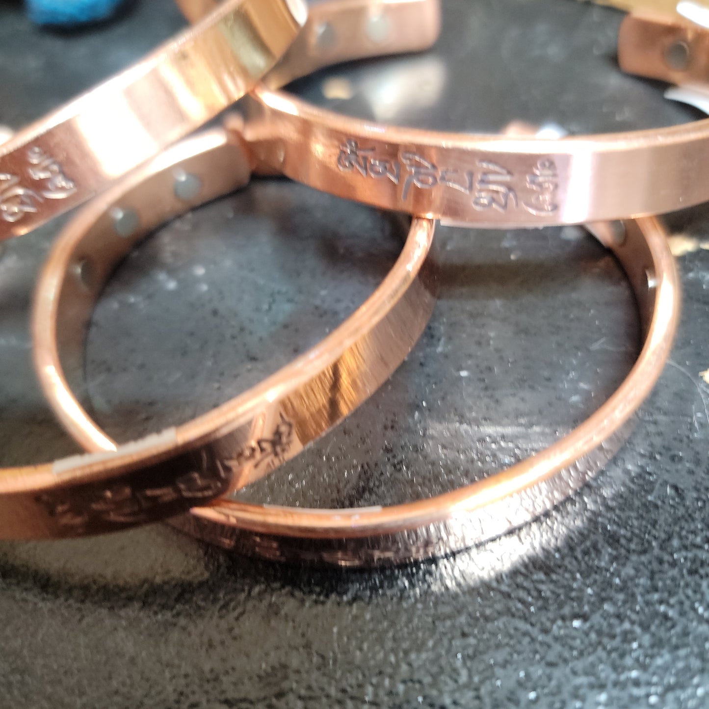 Copper Bracelet: Om Mani Padme Hum