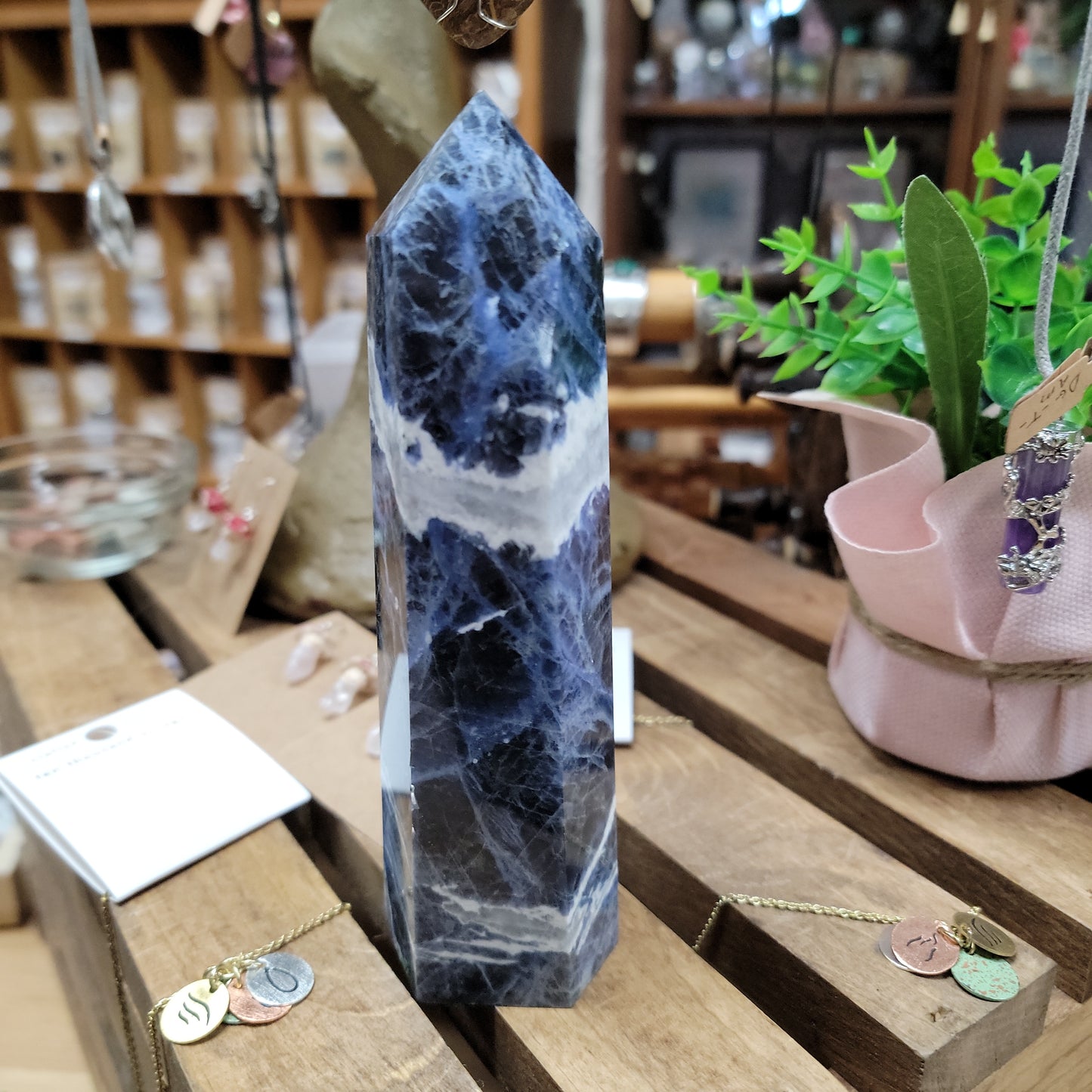 Sodalite Tower, Large, 6 inches