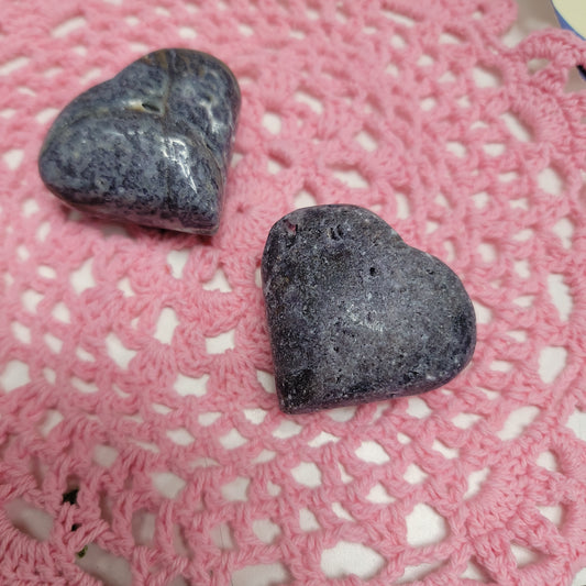 Sphalerite Carved Puffy Hearts