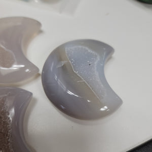 Druzy Agate Puffy Moons