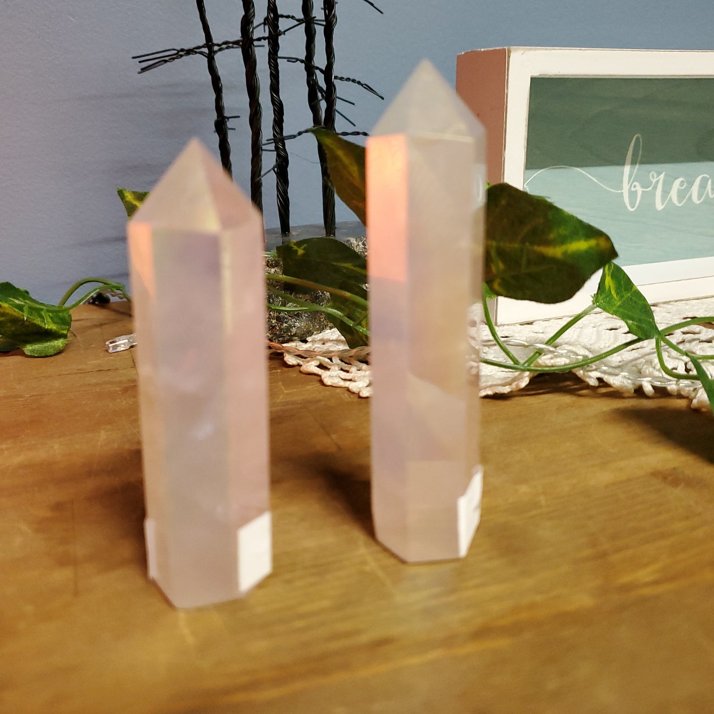 Angel Aura Rose Quartz - Towers