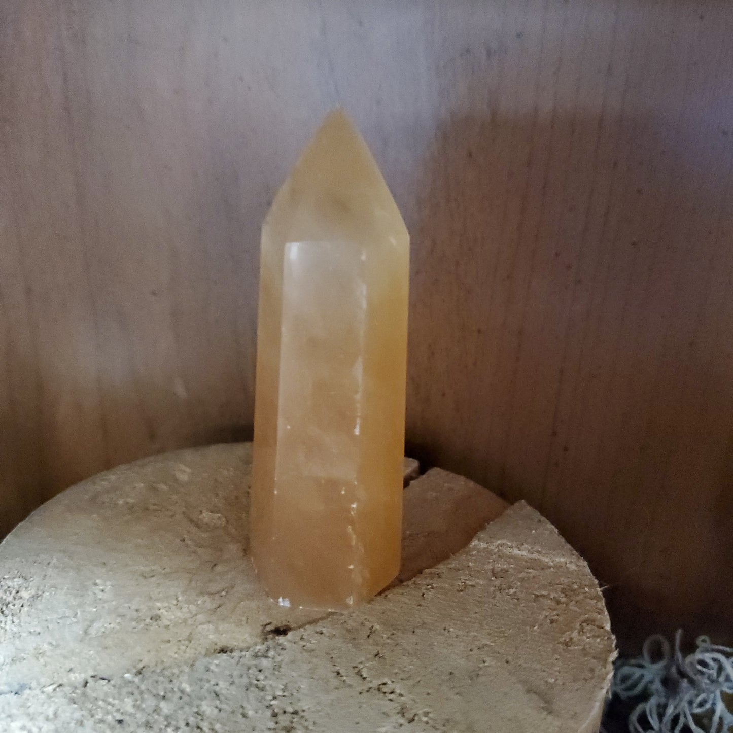 Rich Honey Calcite Tower 3 1/2”