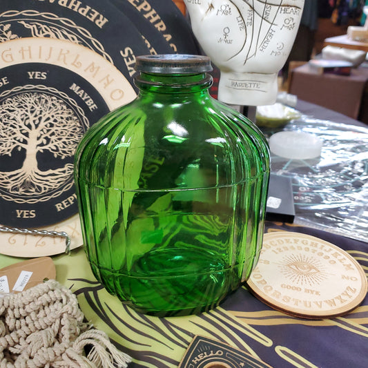 Witches Green Scalloped Bottle