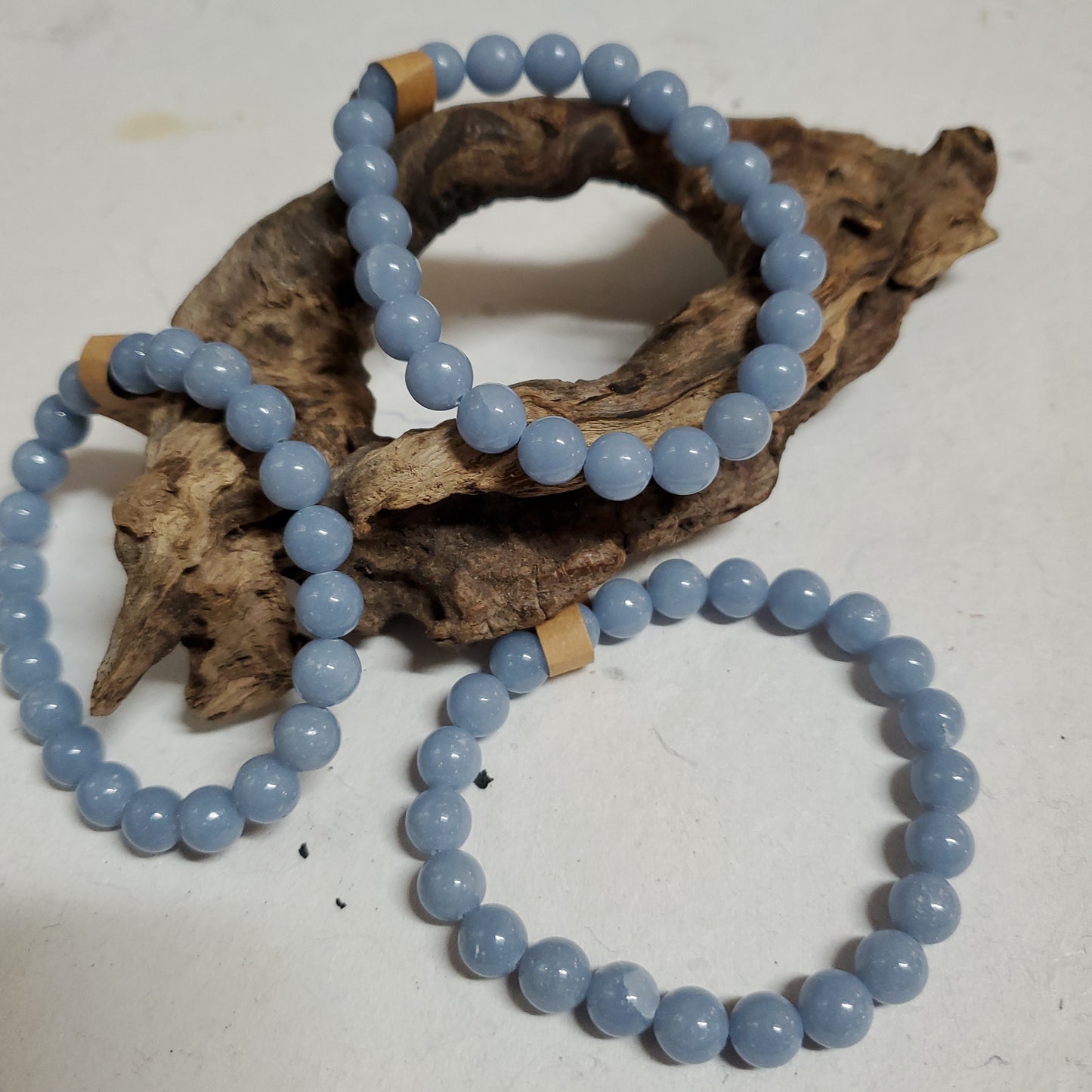 Angelite, Blue - Bead Bracelet 8mm