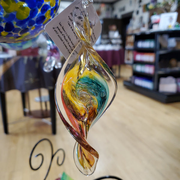 Blown Glass Small Spiral by Luke Adams 5" - Suncatcher
