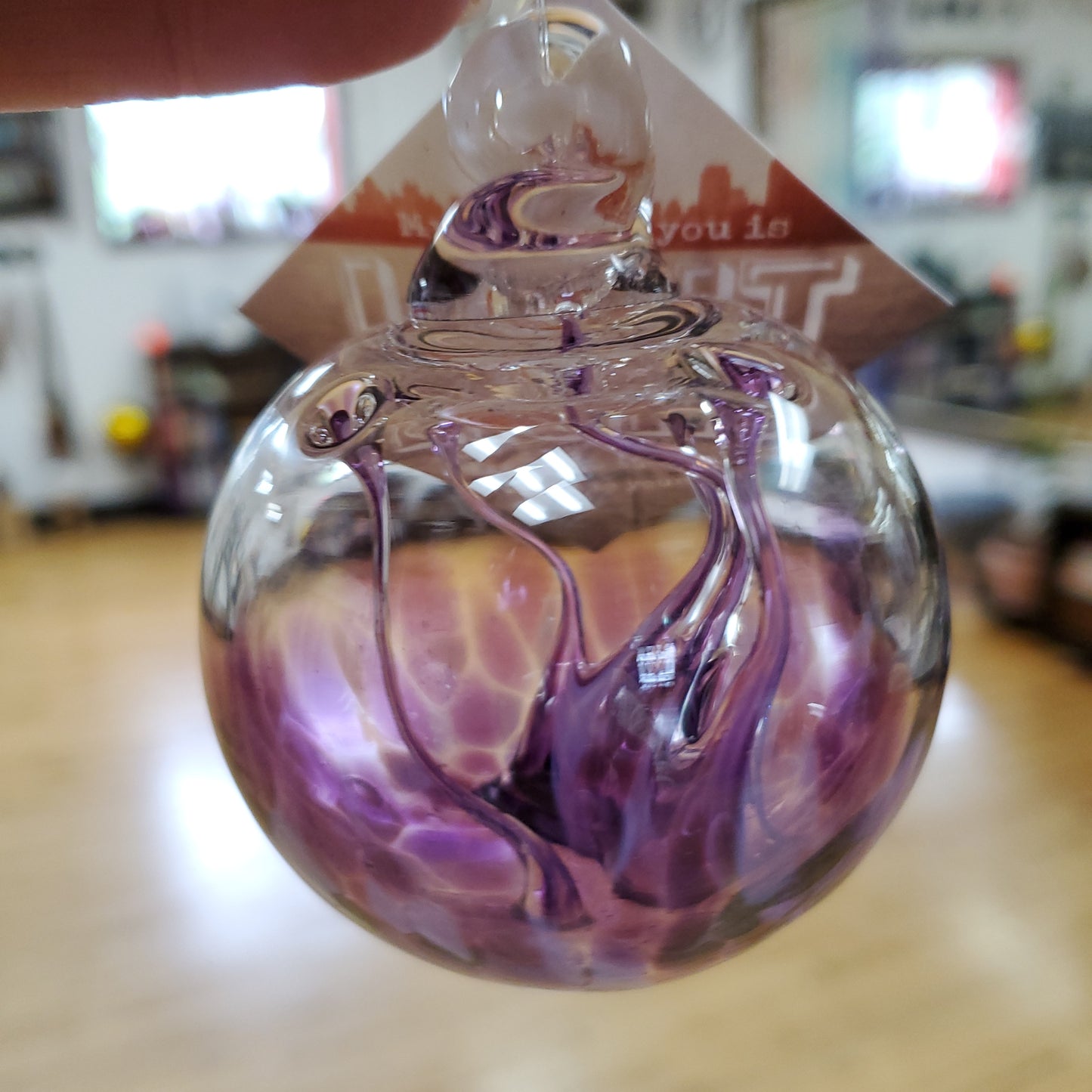 Blown Glass Wish Ball by Luke Adams 3" - Suncatcher / Witchball