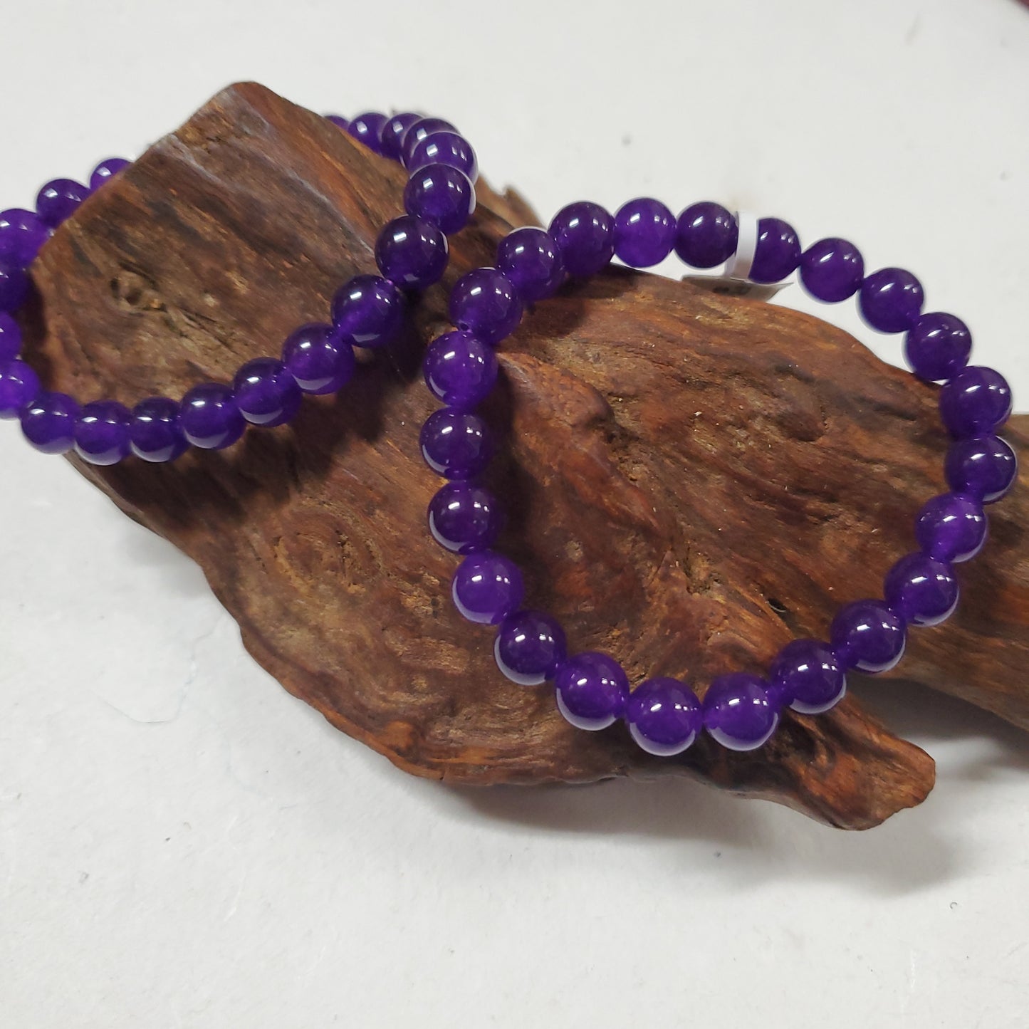 8mm Purple Jade - Bead Bracelet