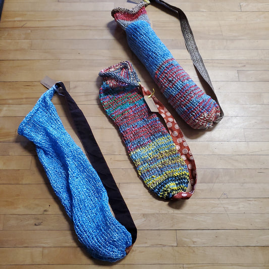 Knit Recycled Materials Yoga Mat Bags