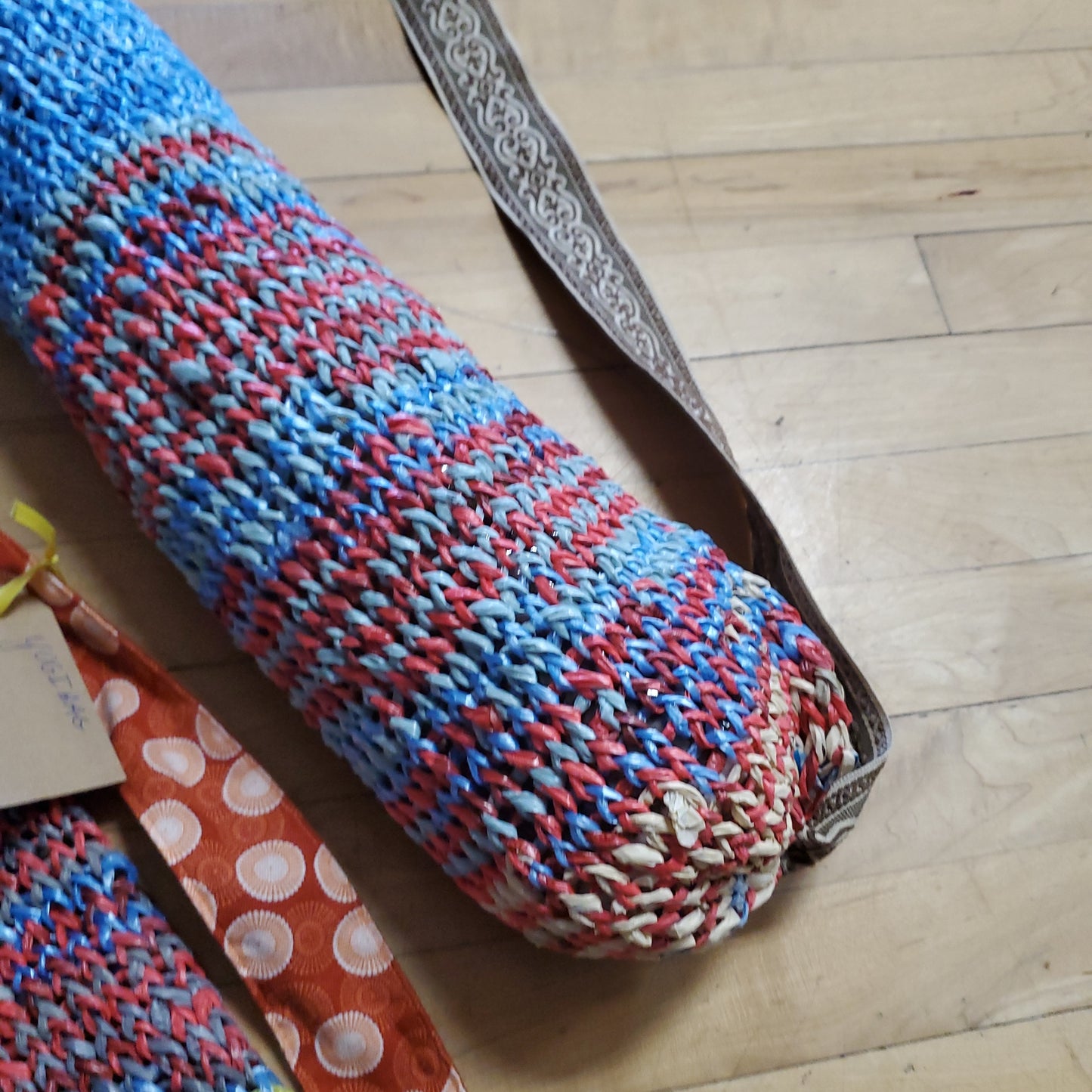 Knit Recycled Materials Yoga Mat Bags