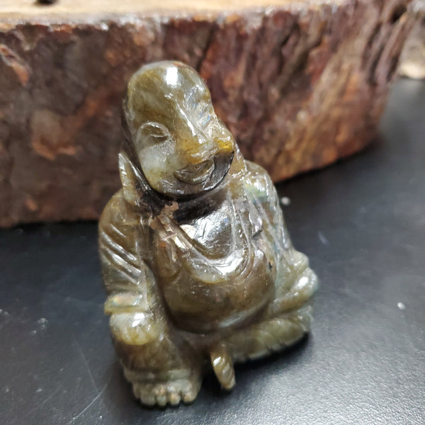 Hand Carved Buddha - Labradorite - Collector Piece