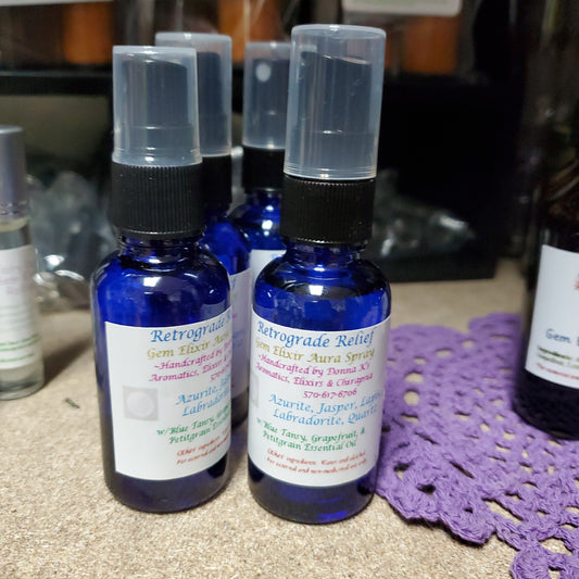 Retrograde Relief Gem Elixir / Crystal Elixir / Aura Spray