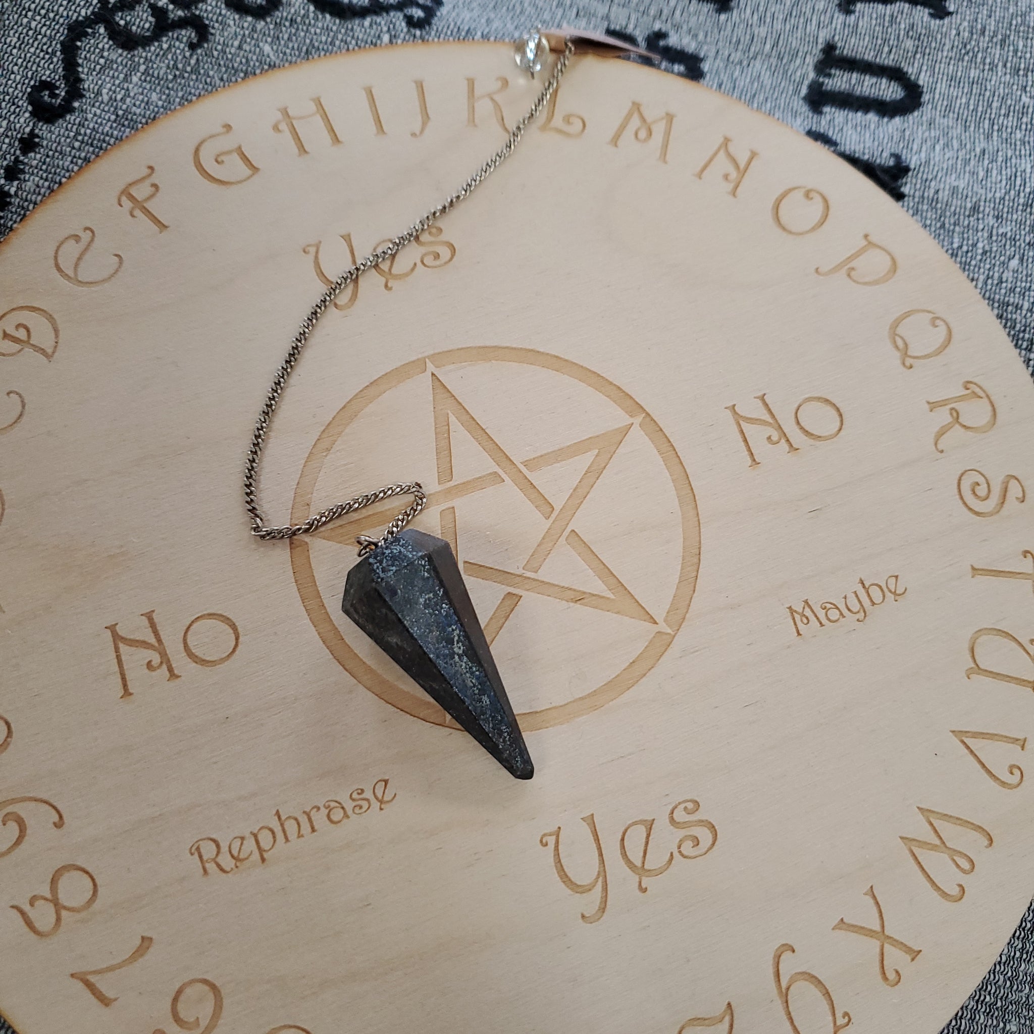 Six Sided Pendulum - Hematite