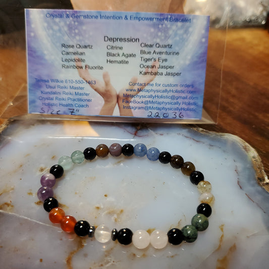 Crystal & Gemstone Beaded Intention and Empowerment Bracelets