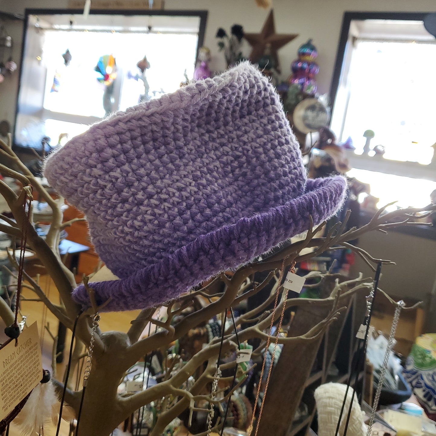 Crochet Top Hat - Purple Ombré