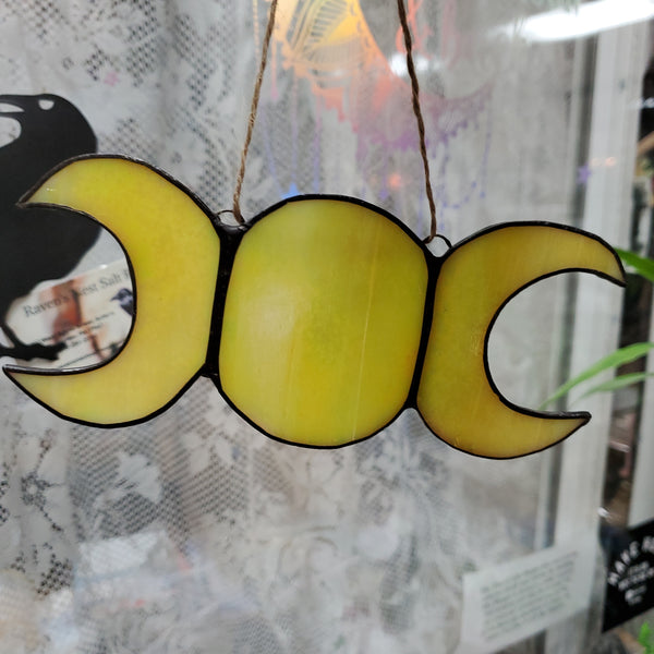 Triple Moon Stainedglass - Locally Made