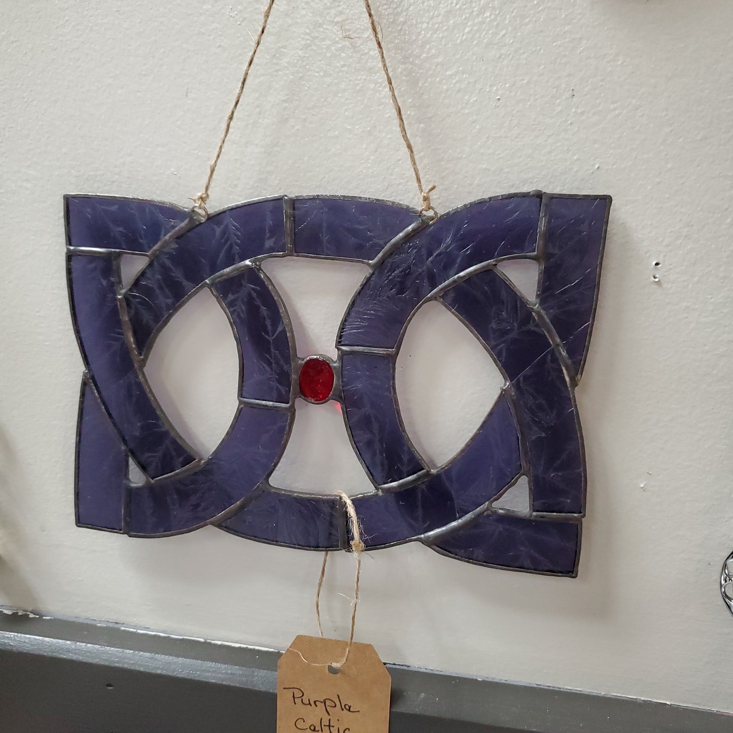 Purple Celtic Knot Stainedglass Sun Catcher - Locally Made