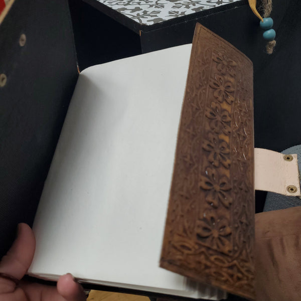 Ouija Board Planchette leather w/ latch 6 x 8"