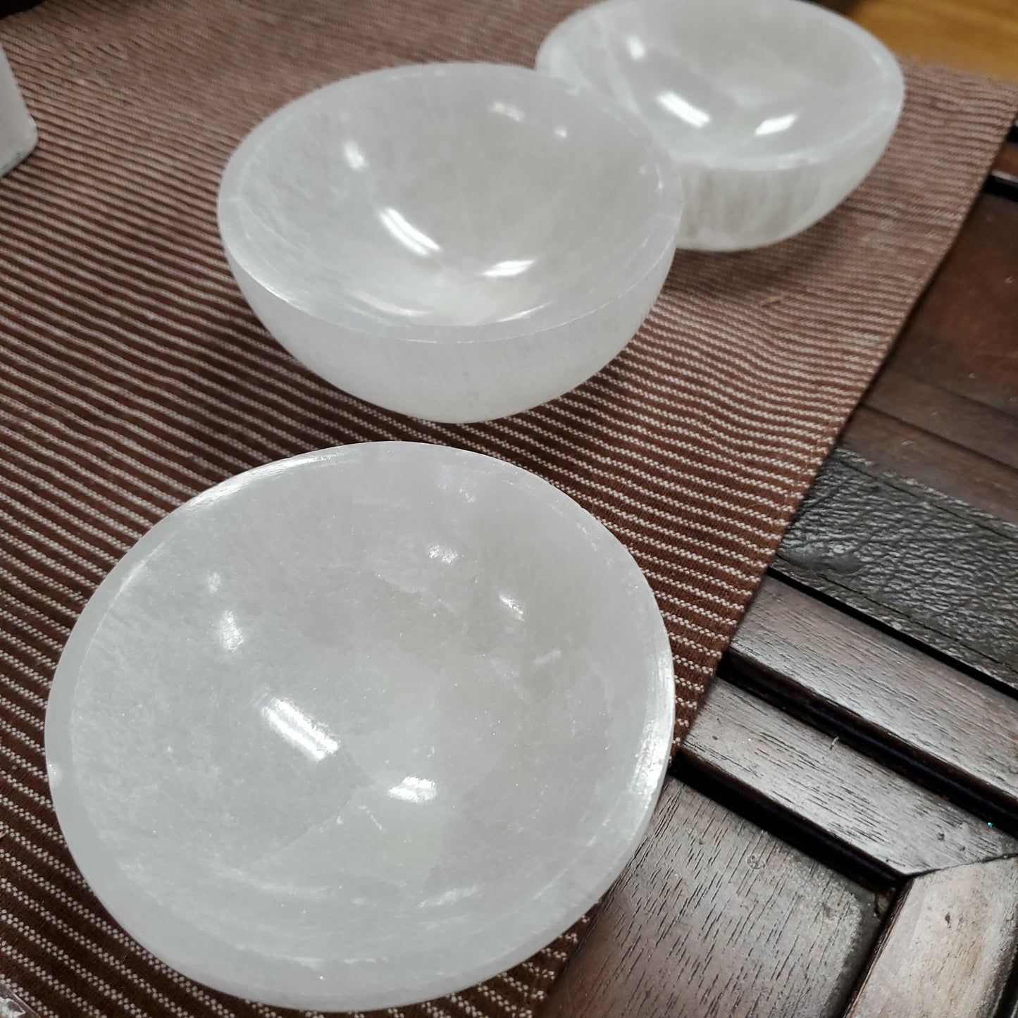 Selenite Round Crystal Offering / Trinket Bowl