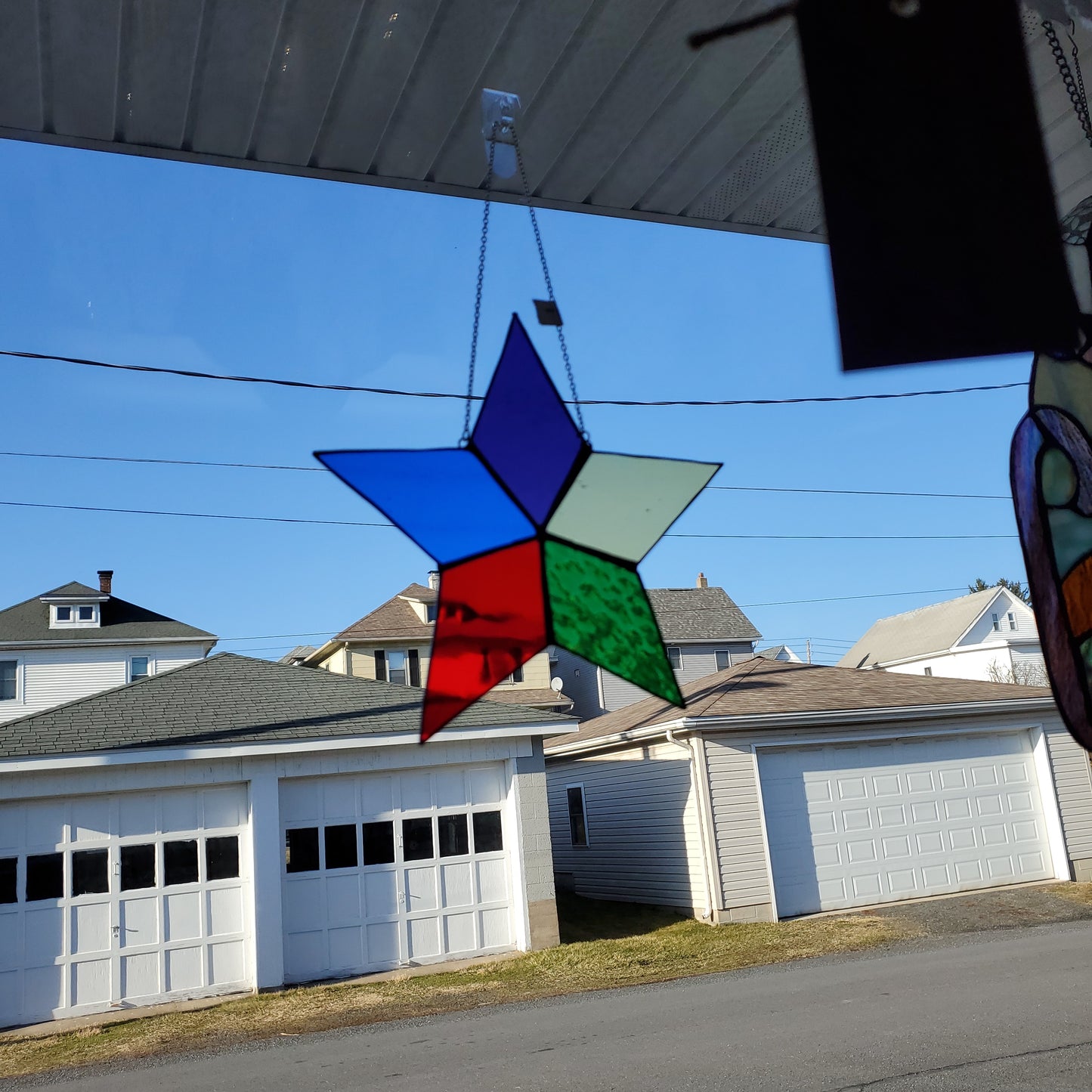 Large Stainglass 5 Element Point Star