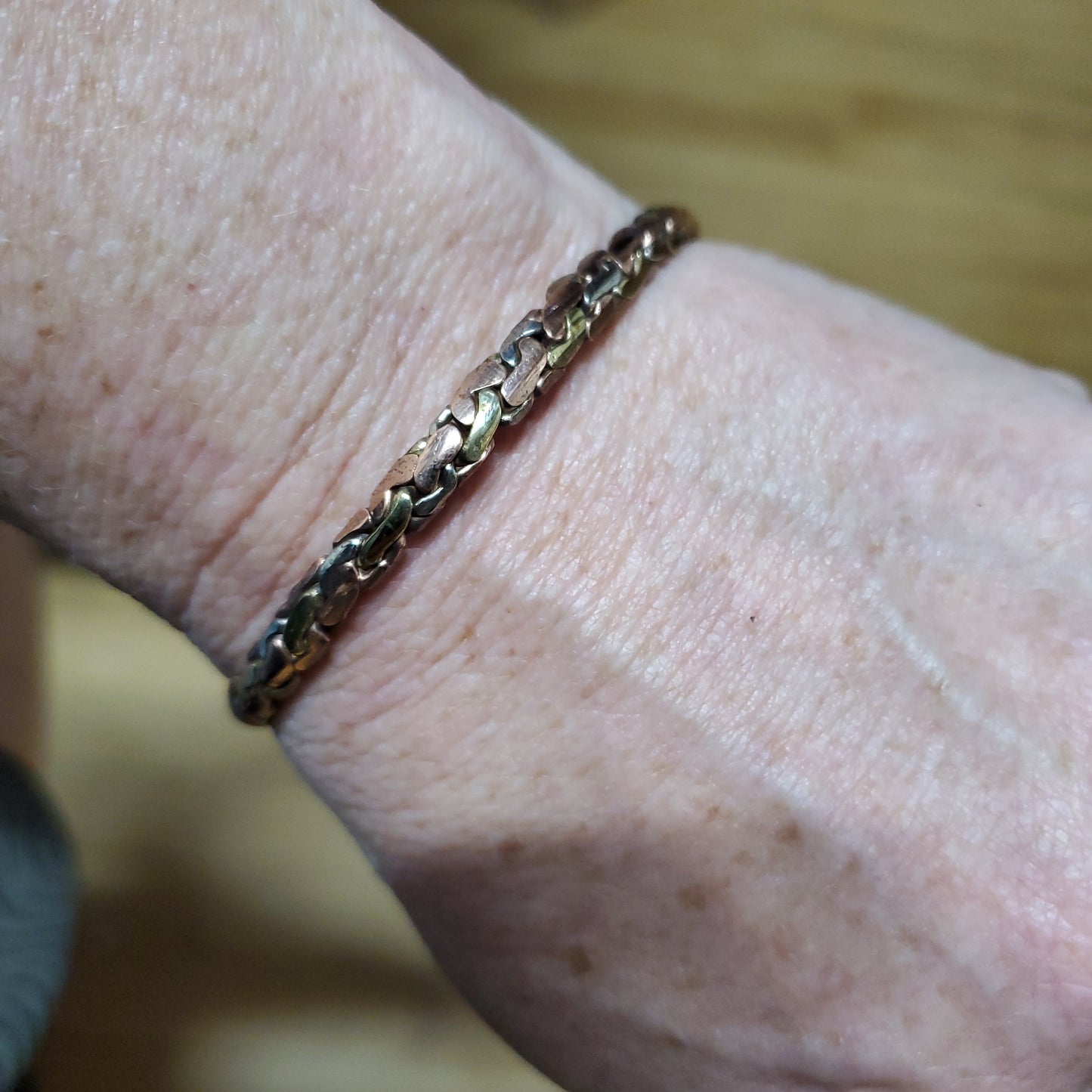 Copper Brass Braid Cuff Bracelet 1/8th "