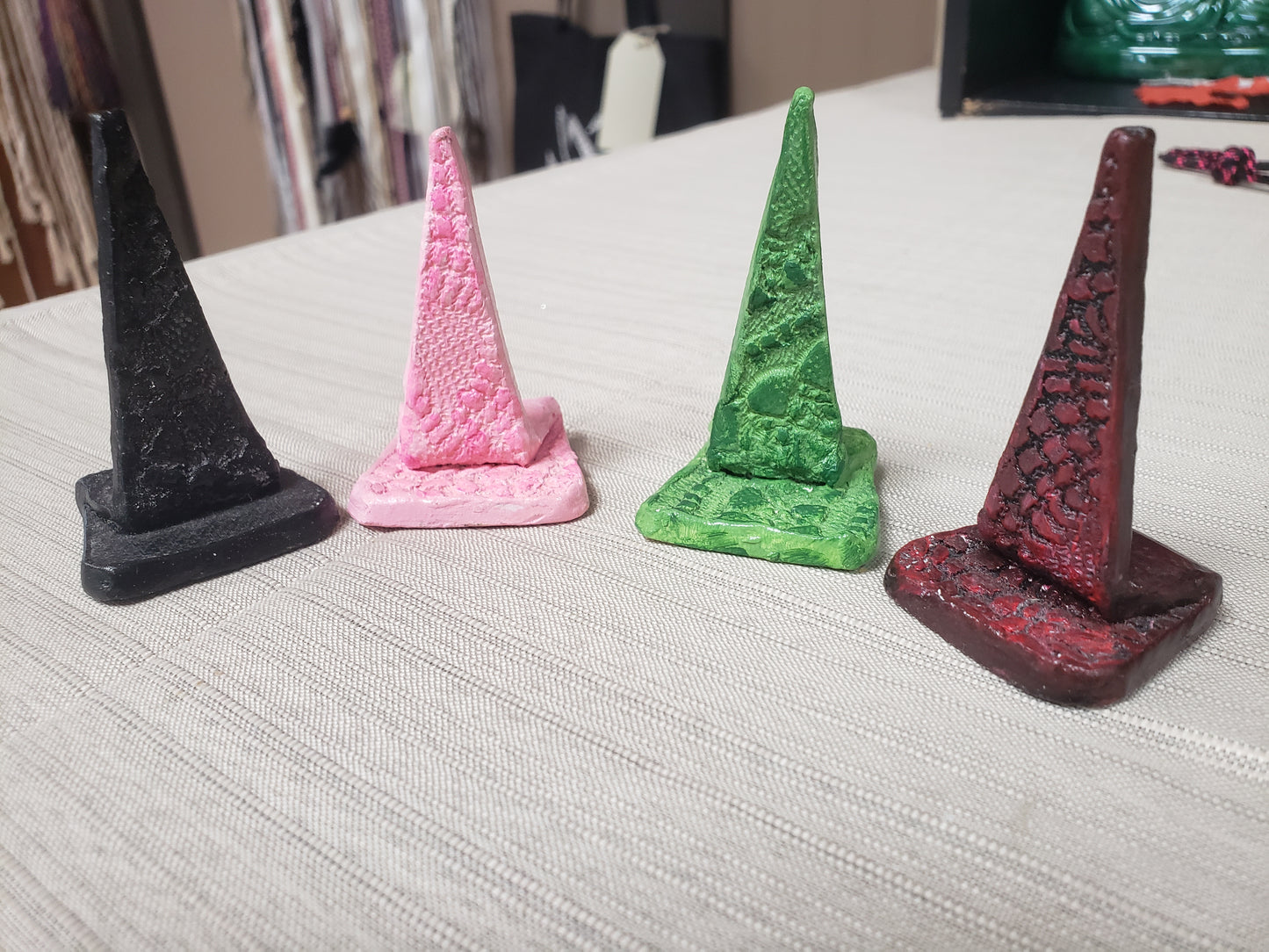 Handmade Clay Pottery Witch Hat Ring Stands - Tree Of Life Shoppe