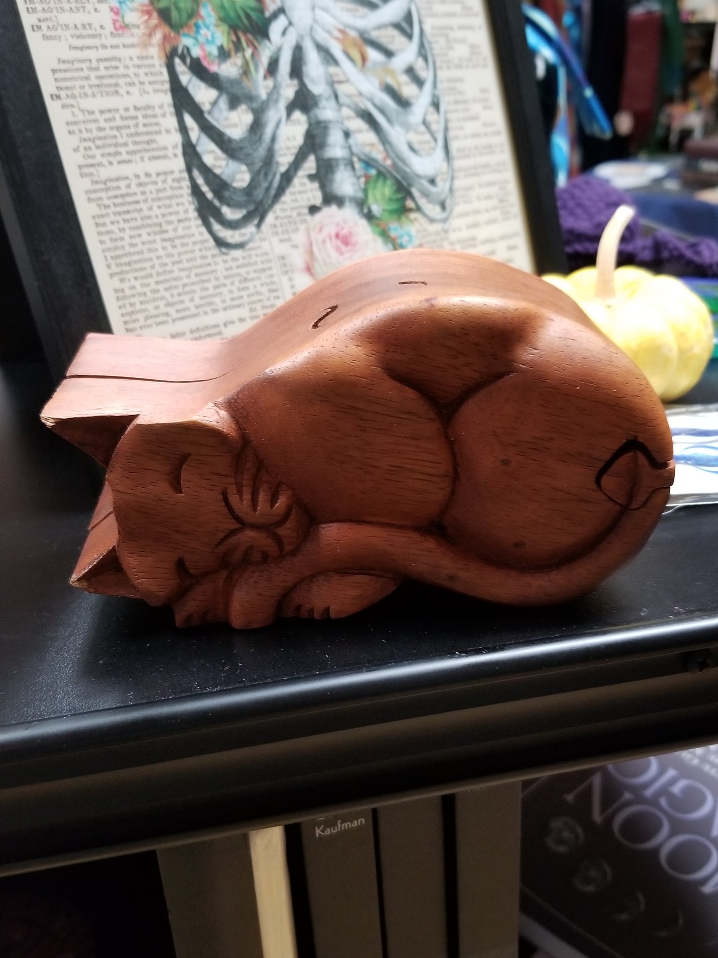 Sleeping Cat Wooden Puzzle Box - Tree Of Life Shoppe