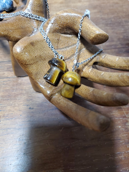 Gemstone Mushroom Necklace