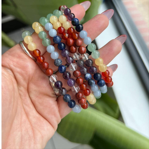 Chakra Beaded Crystal Bracelet