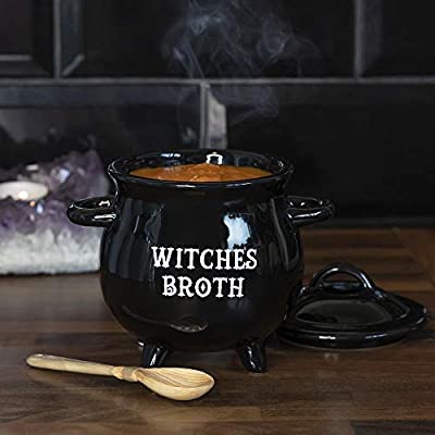 Witches Broth Cauldron Bowl with Broom Spoon - Tree Of Life Shoppe