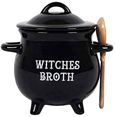 Witches Broth Cauldron Bowl with Broom Spoon - Tree Of Life Shoppe