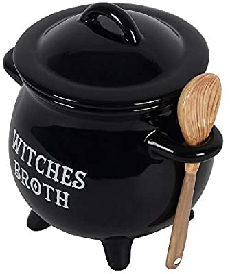 Witches Broth Cauldron Bowl with Broom Spoon - Tree Of Life Shoppe