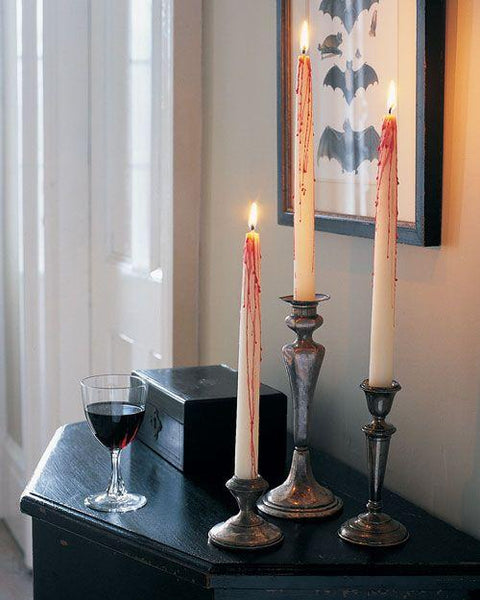 White Taper Bleeding Candle 10 inches - Tree Of Life Shoppe