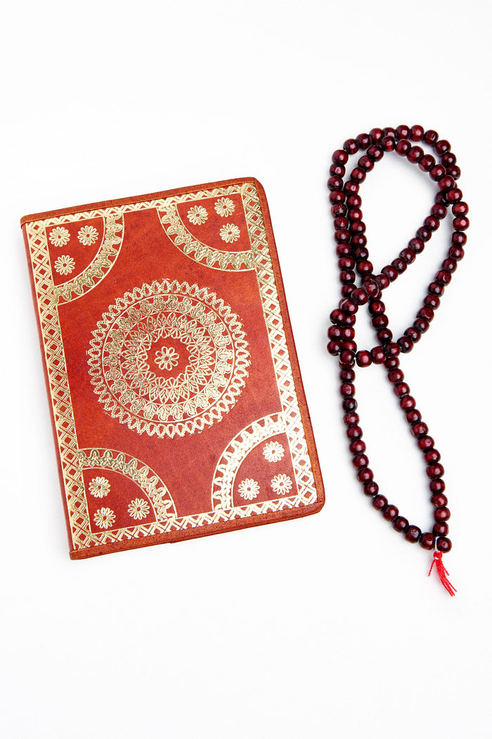 Meditation Journal with Mala Beads Gift Set
