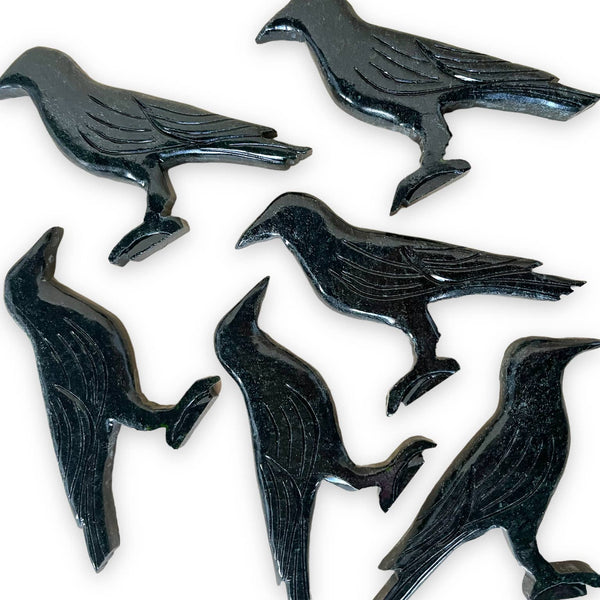 Black Obsidian Carved Crow
/ Raven