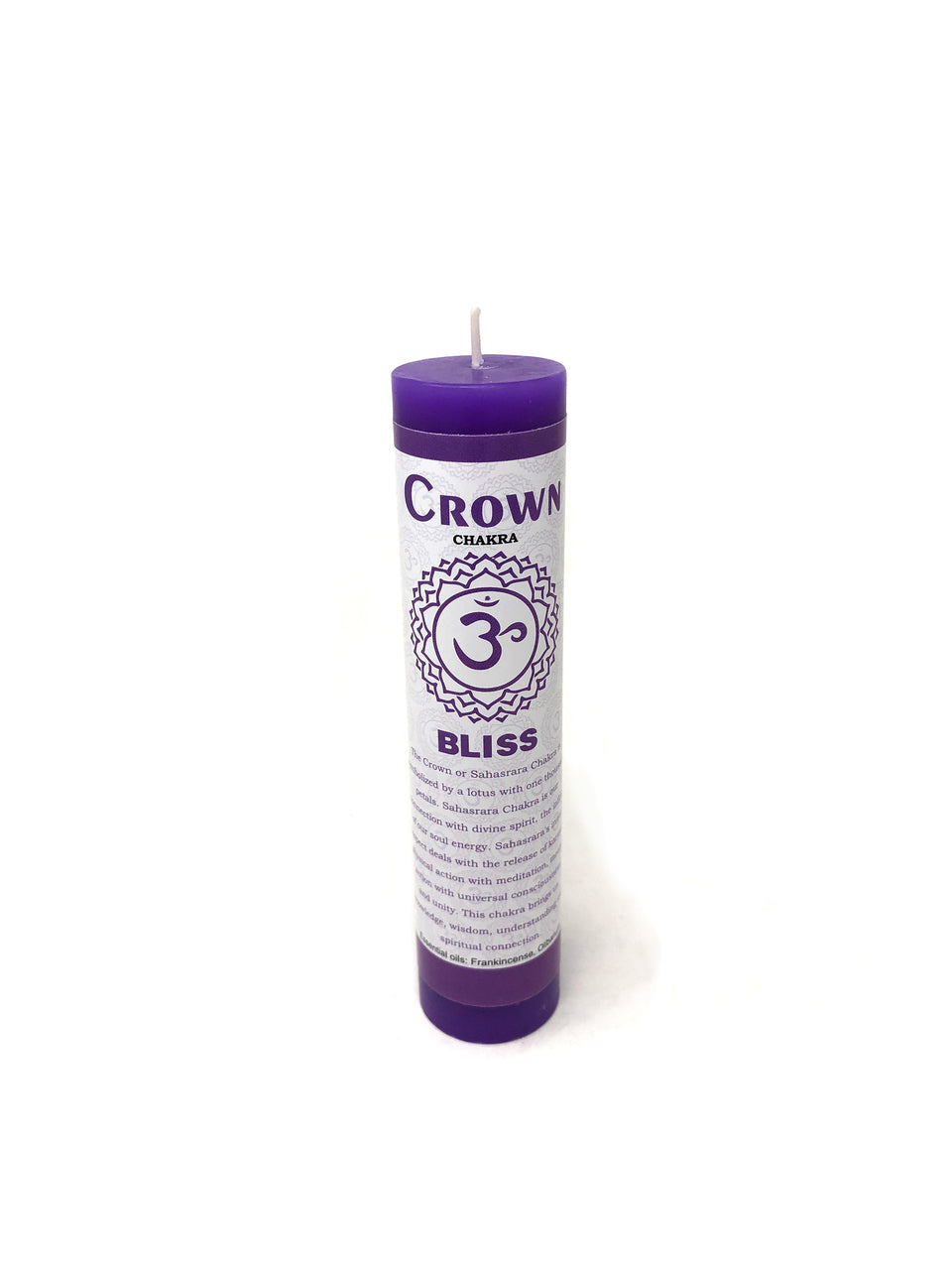 Chakra Scented Pillar Candles- Crown 7" - Tree Of Life Shoppe
