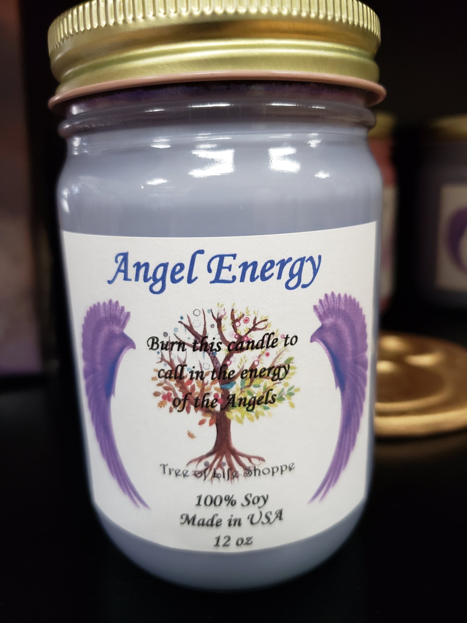 Angel Energy Soy Intention Candle - Tree Of Life Shoppe
