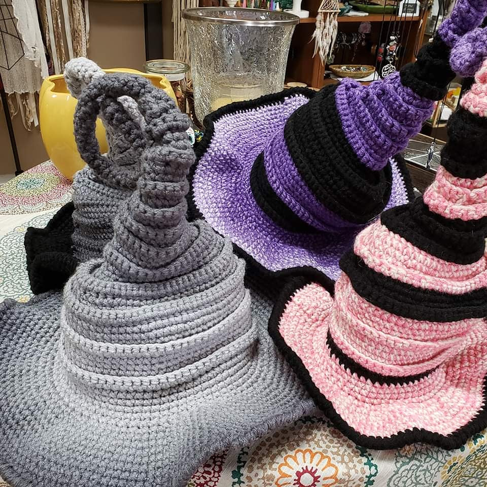 Crocheted Witch Hats - Tree Of Life Shoppe
