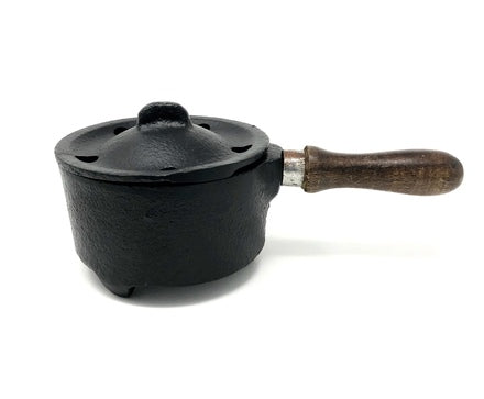 Cast Iron Couldron with Wooden Handle 5" - Tree Of Life Shoppe