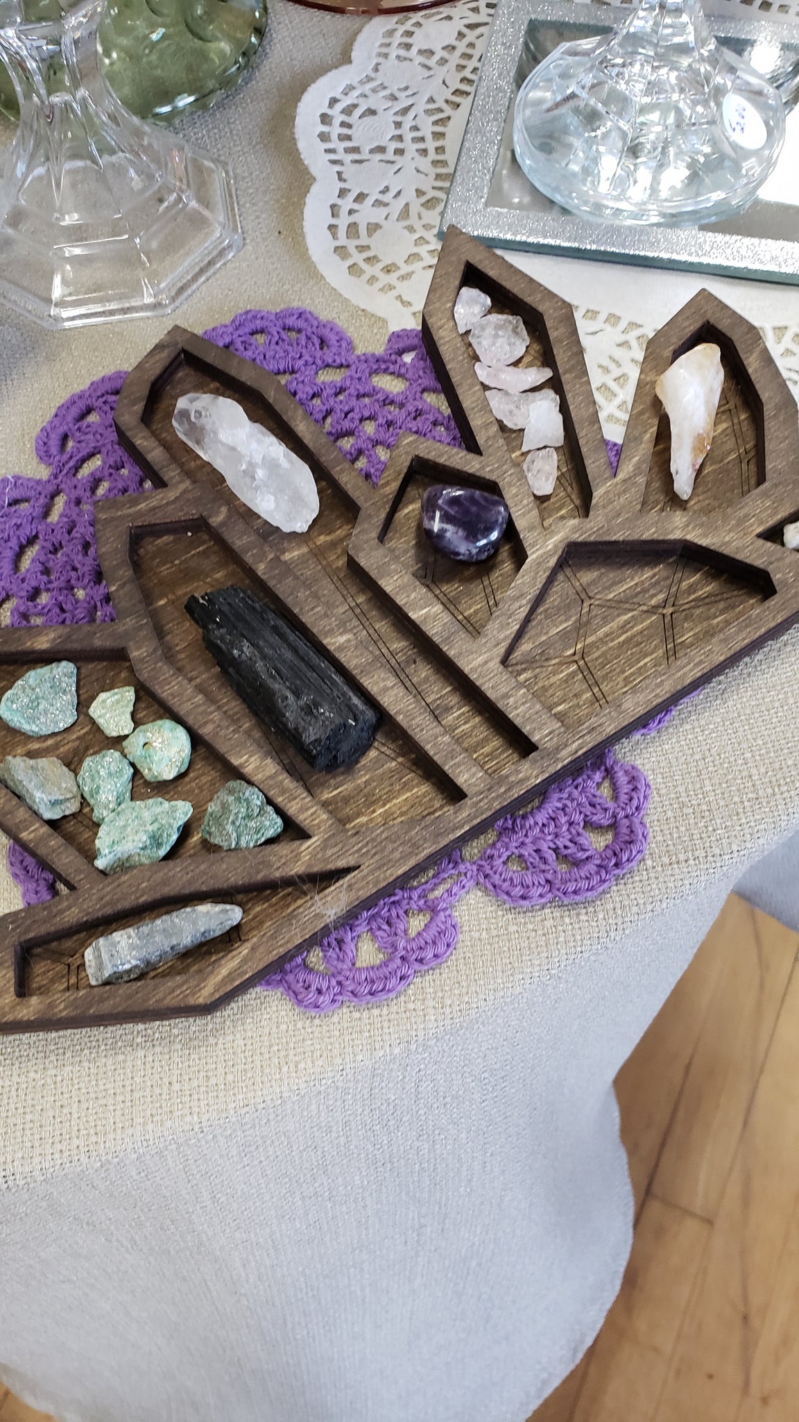 Crystal Wooden Display / Grid - Tree Of Life Shoppe