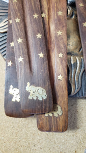 Wooden with Brass Inlay Incense Holders - Various - Tree Of Life Shoppe