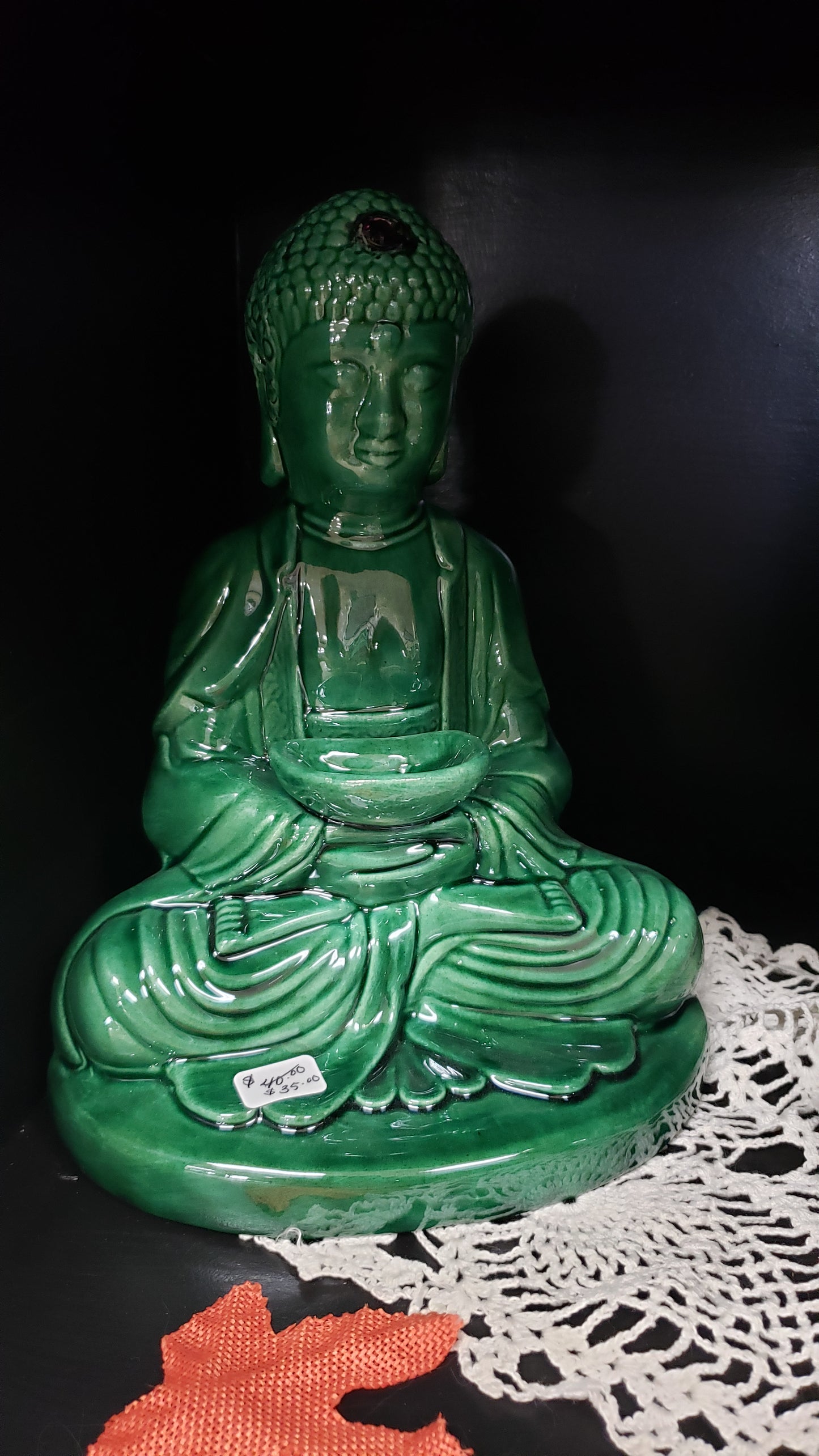 Handmade Clay Pottery Buddha 8 1/2 inches - Tree Of Life Shoppe