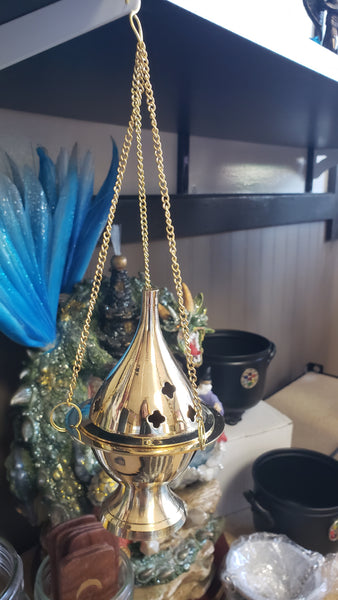 Brass Hanging Incense Burner - Large - Tree Of Life Shoppe