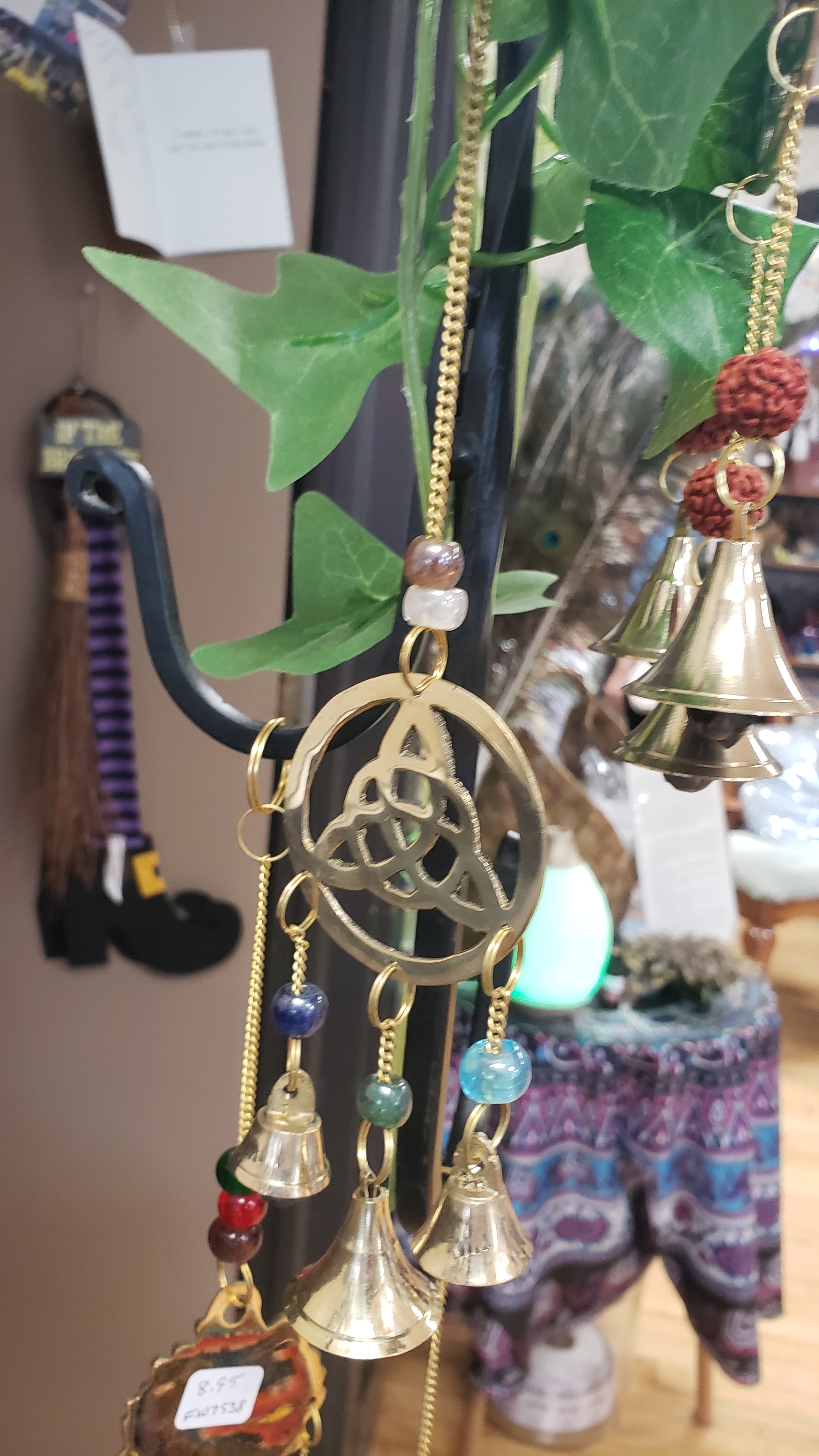 Triquetra in Circle With Bells Wind Chime - Tree Of Life Shoppe